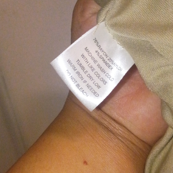 Elegant Tan Mini Dress - Picture 7 of 7